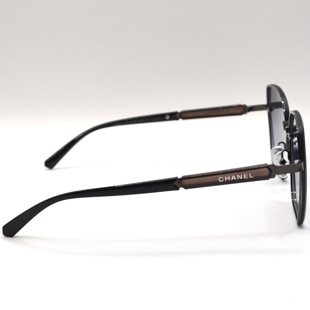 Chanel Women’s Gradient Sunglasses | Black/Brown | 58-18-140 | Italy | New - Picture 8 of 13